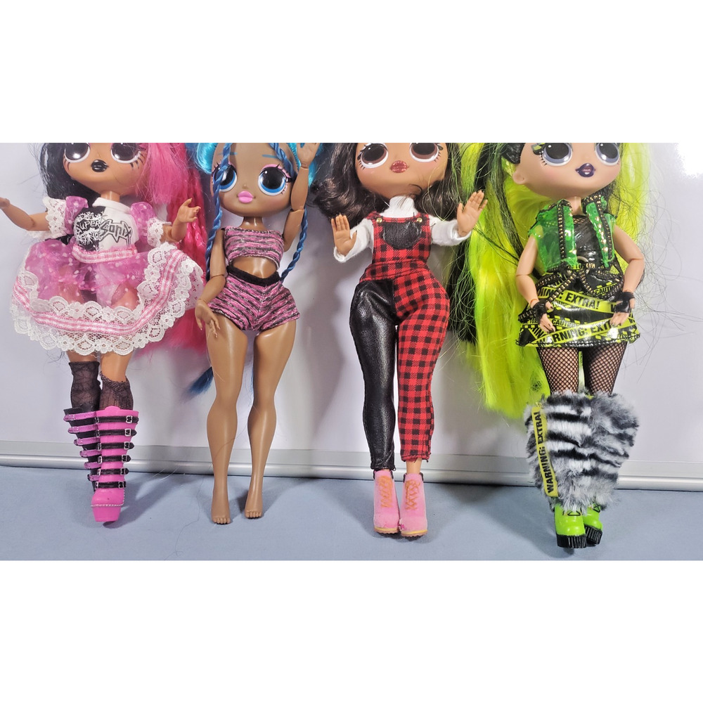 LOL Surprise OMG Remix Rock Dolls Lot of 4 Metal Chick Ferocious Bhad Gurl Fame - Picture 3 of 11